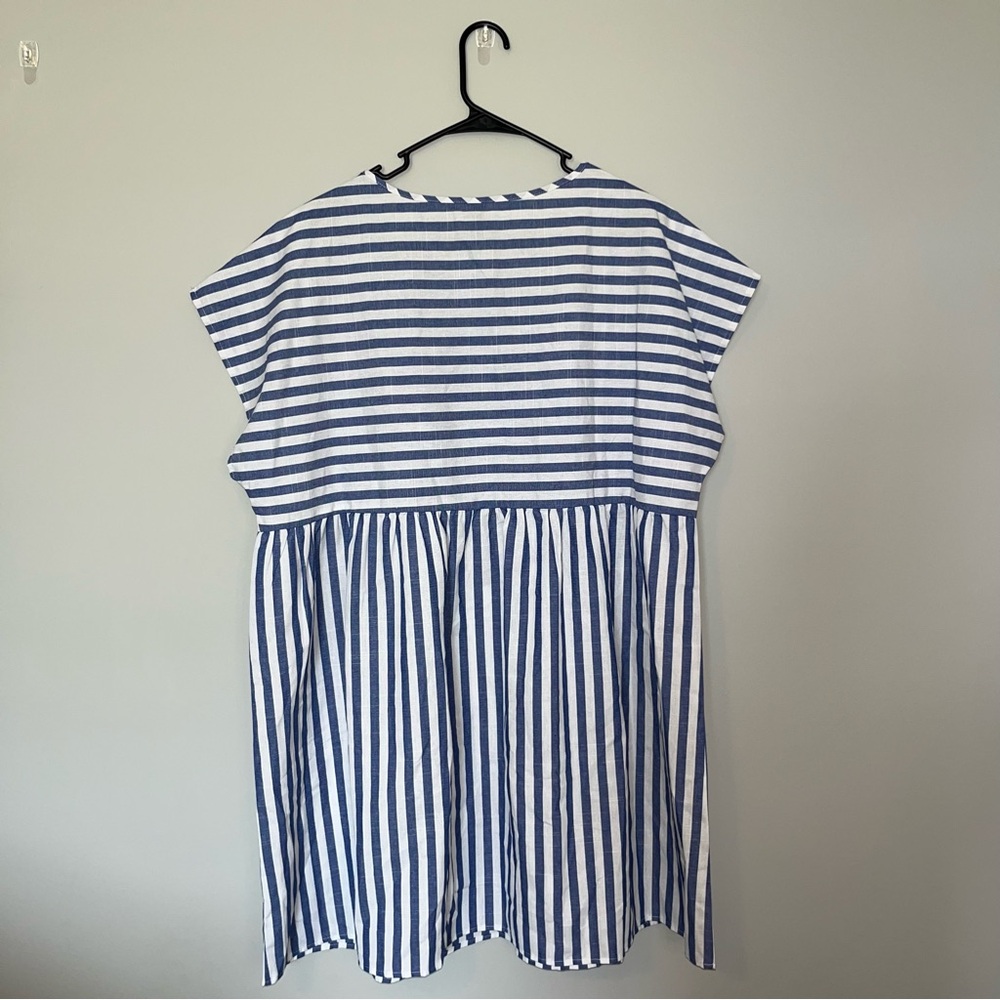 Emery Rose Blue and White Striped Mini Dress NEW XXL - Picture 6 of 6